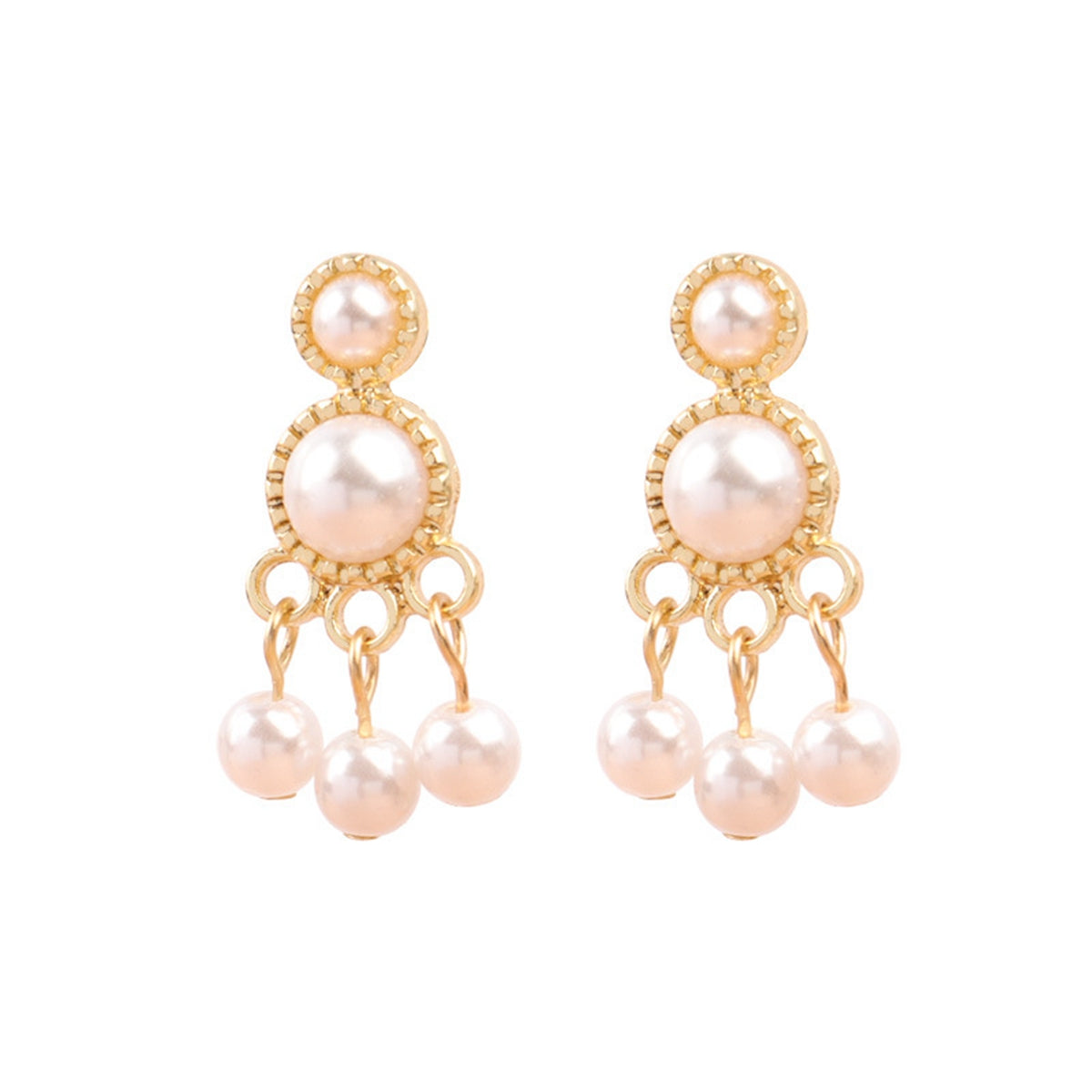 Pearl & 18K Gold-Plated Beaded Dangle Drop Earrings