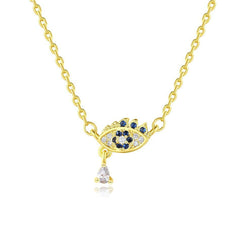 Crystal & Cubic Zirconia Evil Eye Pendant Necklace