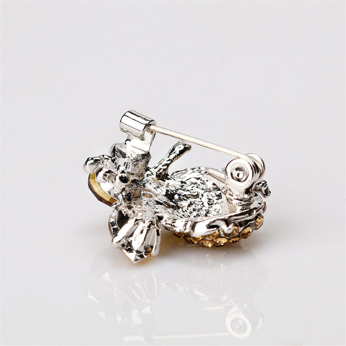 Champagne Crystal & cubic zirconia Bee Brooch - streetregion