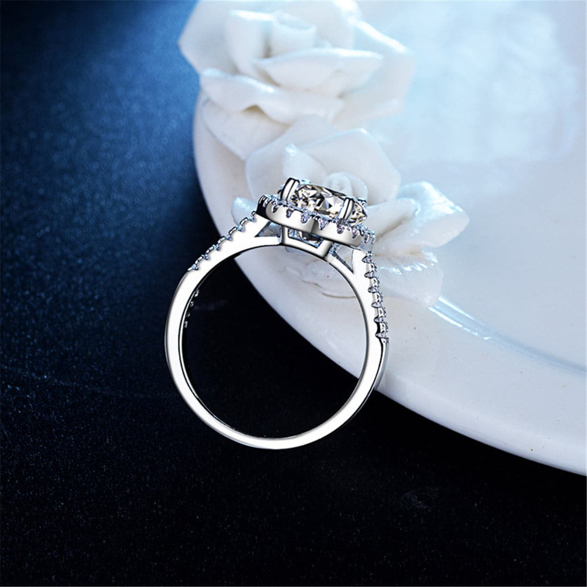 Crystal & Cubic Zirconia Round Ring