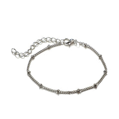 Seashell & Silver-Plated Heart Anklet Set