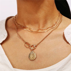 Elegant 18K gold-plated necklace featuring a stunning coin charm, perfect for layering and enhancing any outfit.