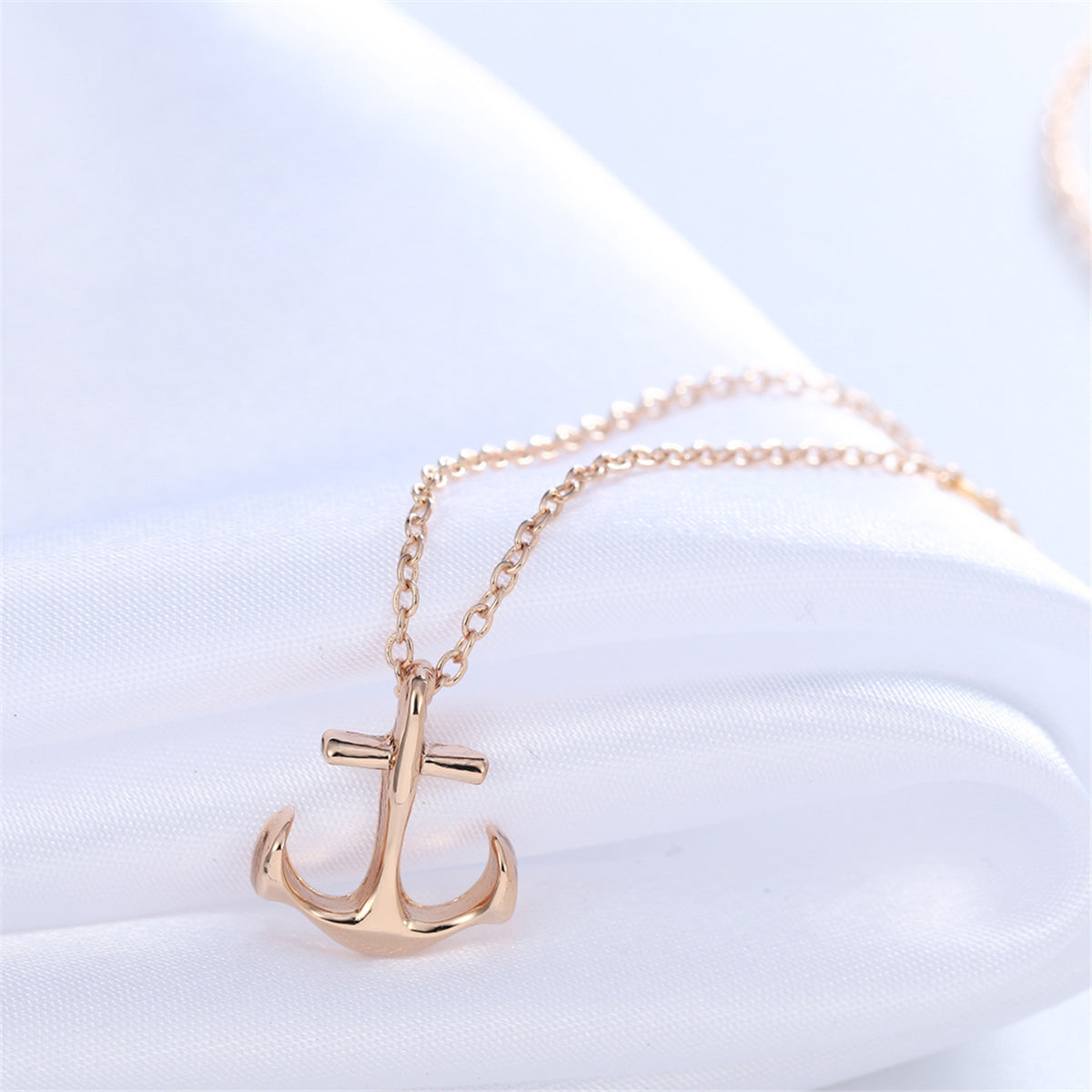 18K Gold-Plated Anchor Pendant Necklace