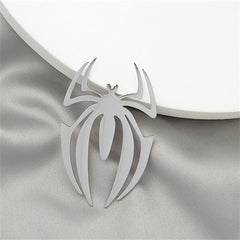 Silver-Plated Spider Brooch