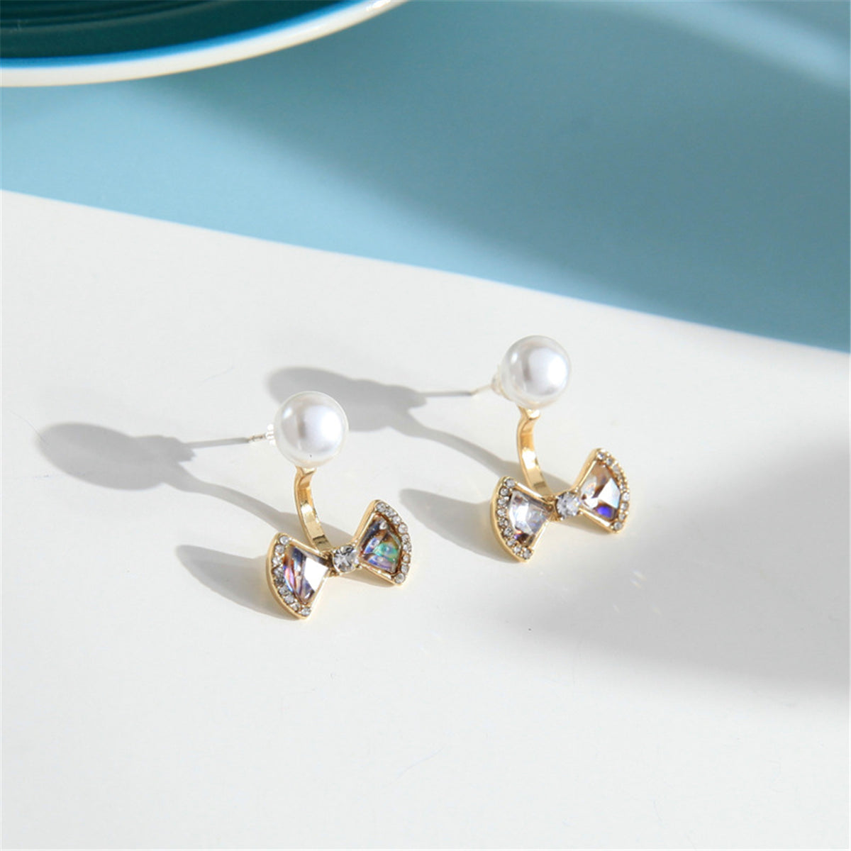 Pearl & Abalone Shell 18K Gold-Plated Ear Jackets