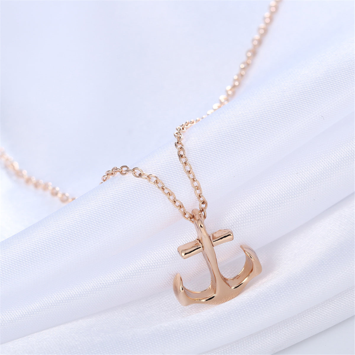 18K Gold-Plated Anchor Pendant Necklace