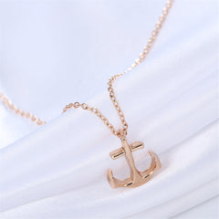 18K Gold-Plated Anchor Pendant Necklace