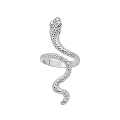 Silver-Plated Snake Bypass Ring