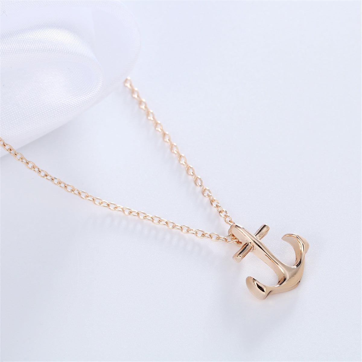 18K Gold-Plated Anchor Pendant Necklace