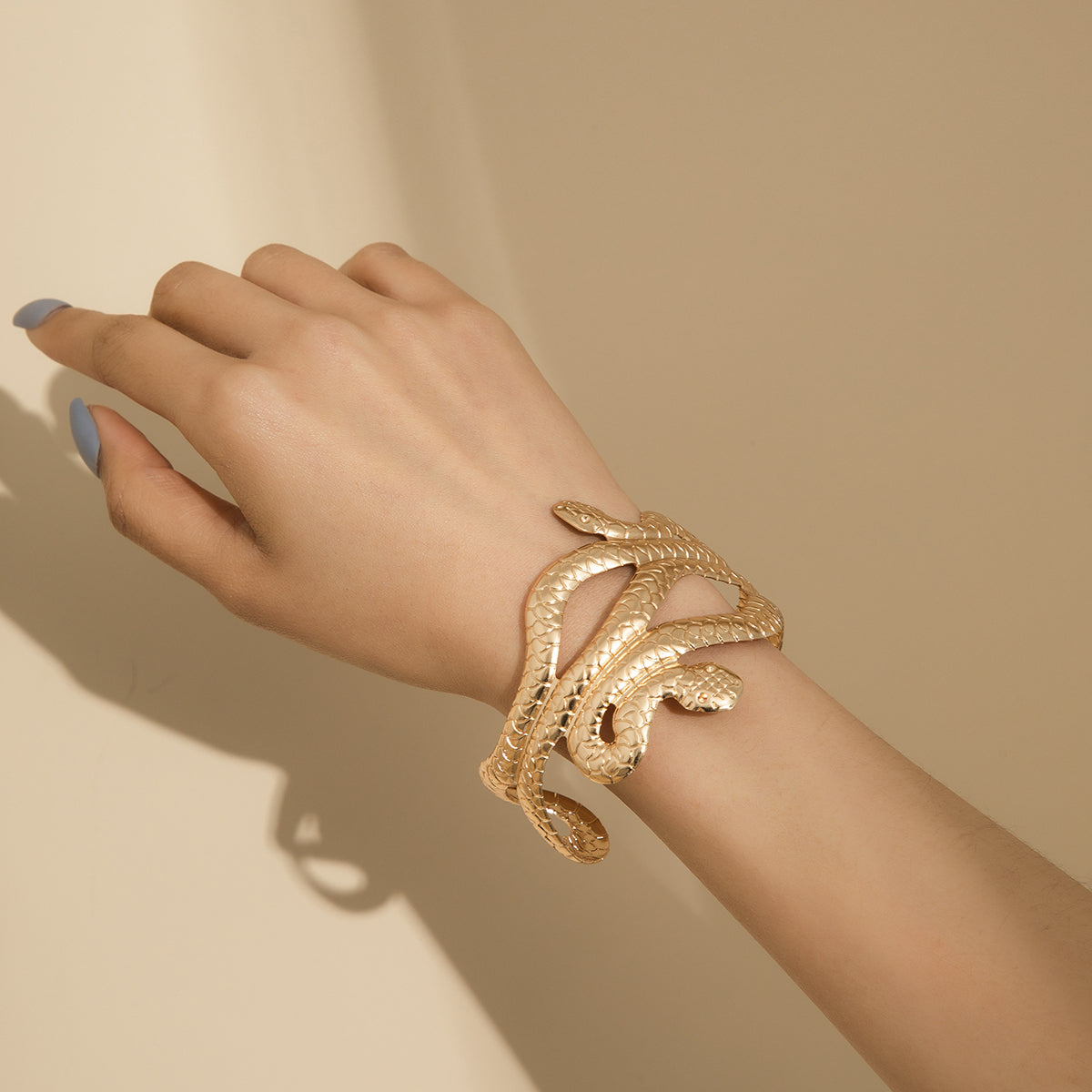 18K Gold-Plated Snake Cuff