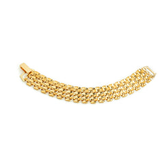 Beautifully crafted 18K gold-plated chain bracelet with a distinctive square shape, ideal for elevating your jewelry collection.