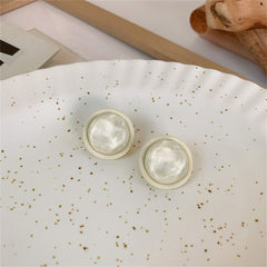 Arylic & Resin Round Stud Earrings