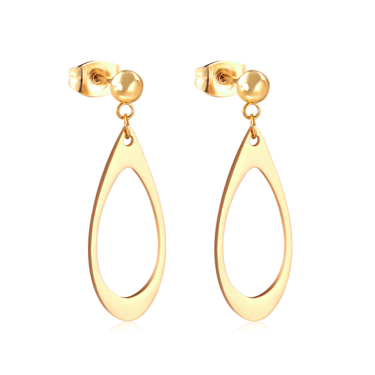 18K Gold-Plated Openwork Drop Earrings