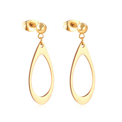 18K Gold-Plated Openwork Drop Earrings