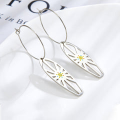 Enamel & Silver-Plated Sun Surfboard Drop Earrings