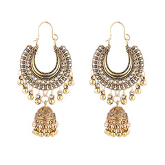 18K Gold-Plated Bell Tassel Drop Earrings