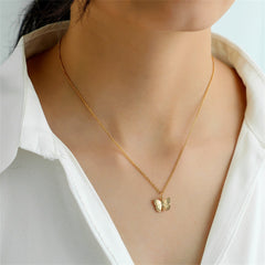 18K Gold-Plated Butterfly Pendant Necklace