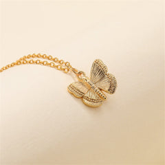 18K Gold-Plated Butterfly Pendant Necklace