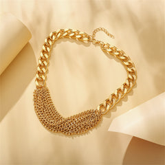 18K Gold-Plated Multi-Strand Chain Necklace