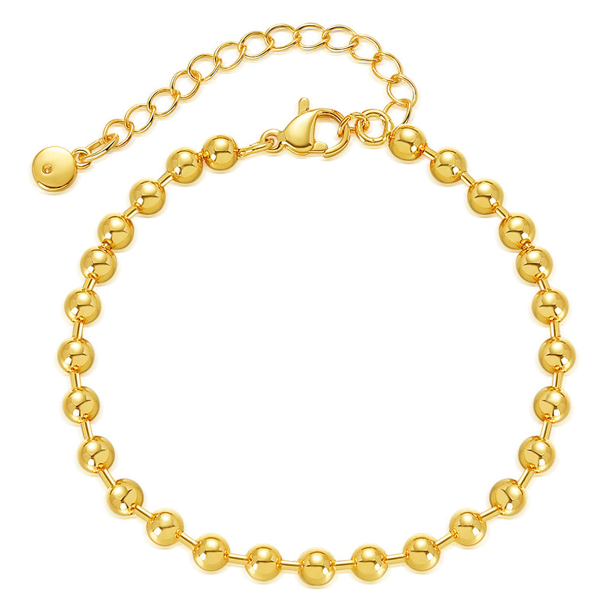 18K Gold-Plated Bead Chain Bracelet