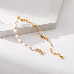 Pearl & 18K Gold-Plated Beaded Layered Bracelet