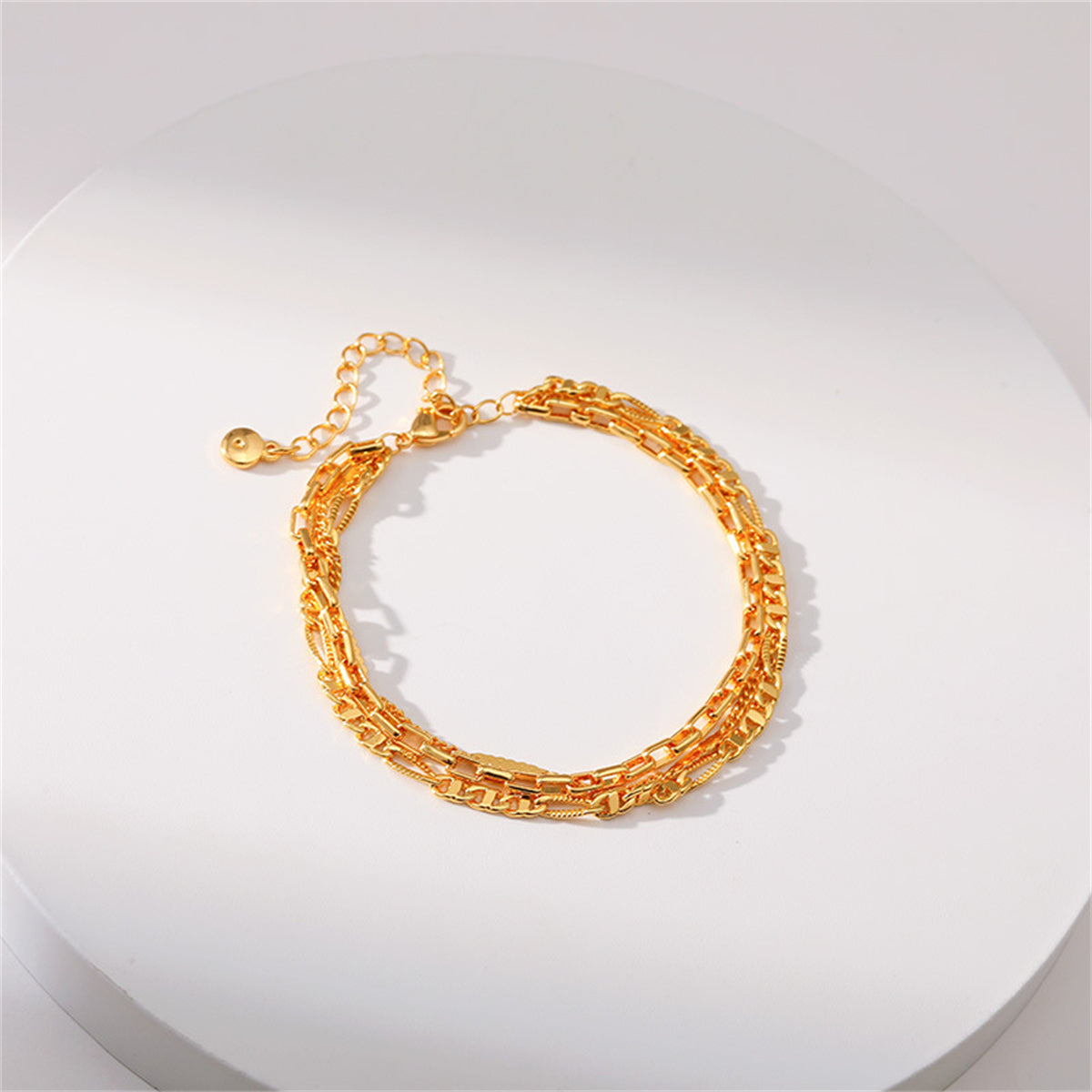 18K Gold-Plated Tri-Chain Bracelet