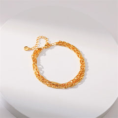 18K Gold-Plated Tri-Chain Bracelet