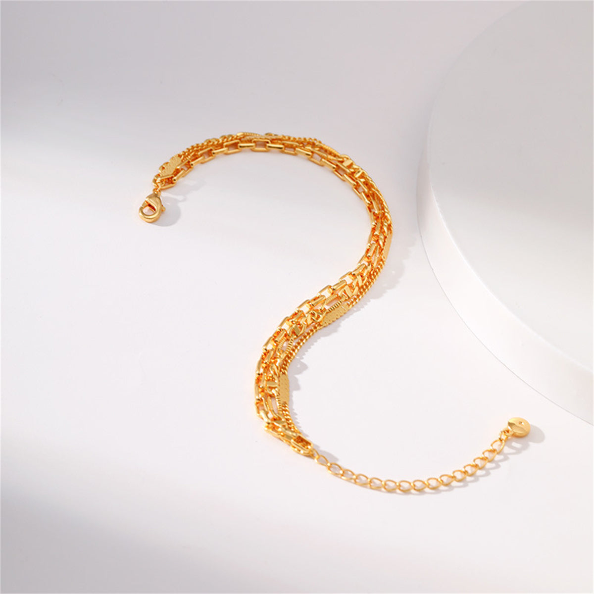 18K Gold-Plated Tri-Chain Bracelet