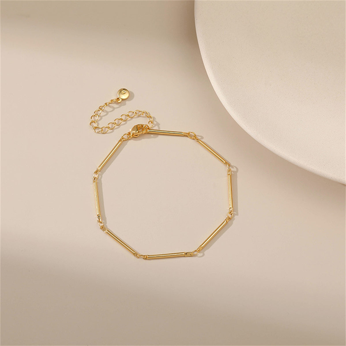 18K Gold-Plated Bar Station Bracelet