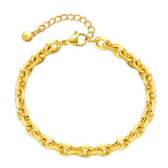 18K Gold-Plated Figaro Chain Bracelet