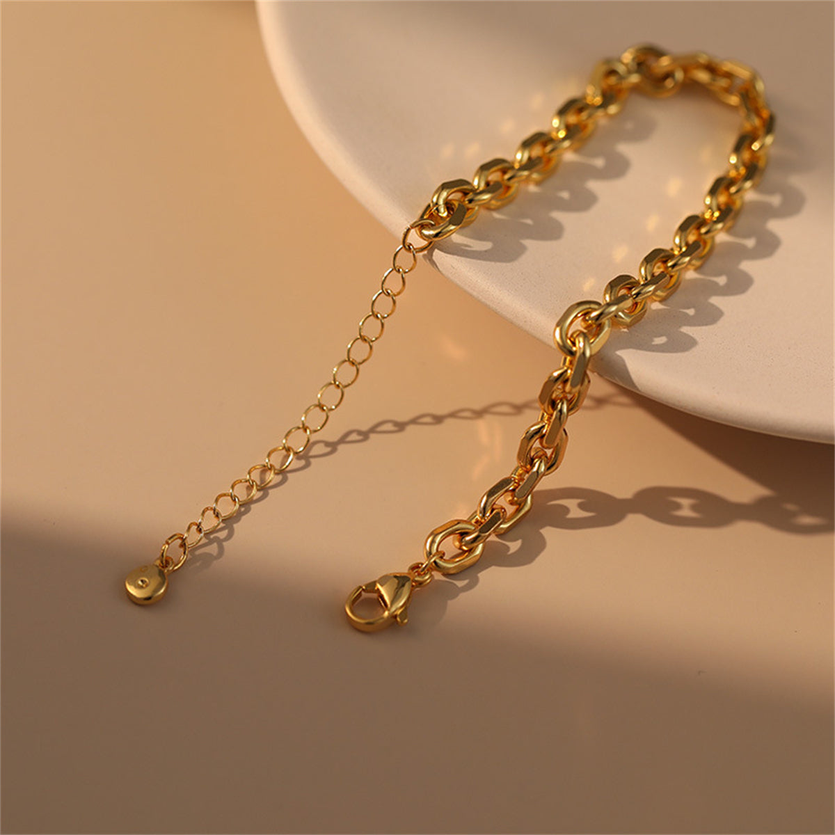 18K Gold-Plated Figaro Chain Bracelet