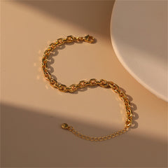 18K Gold-Plated Figaro Chain Bracelet