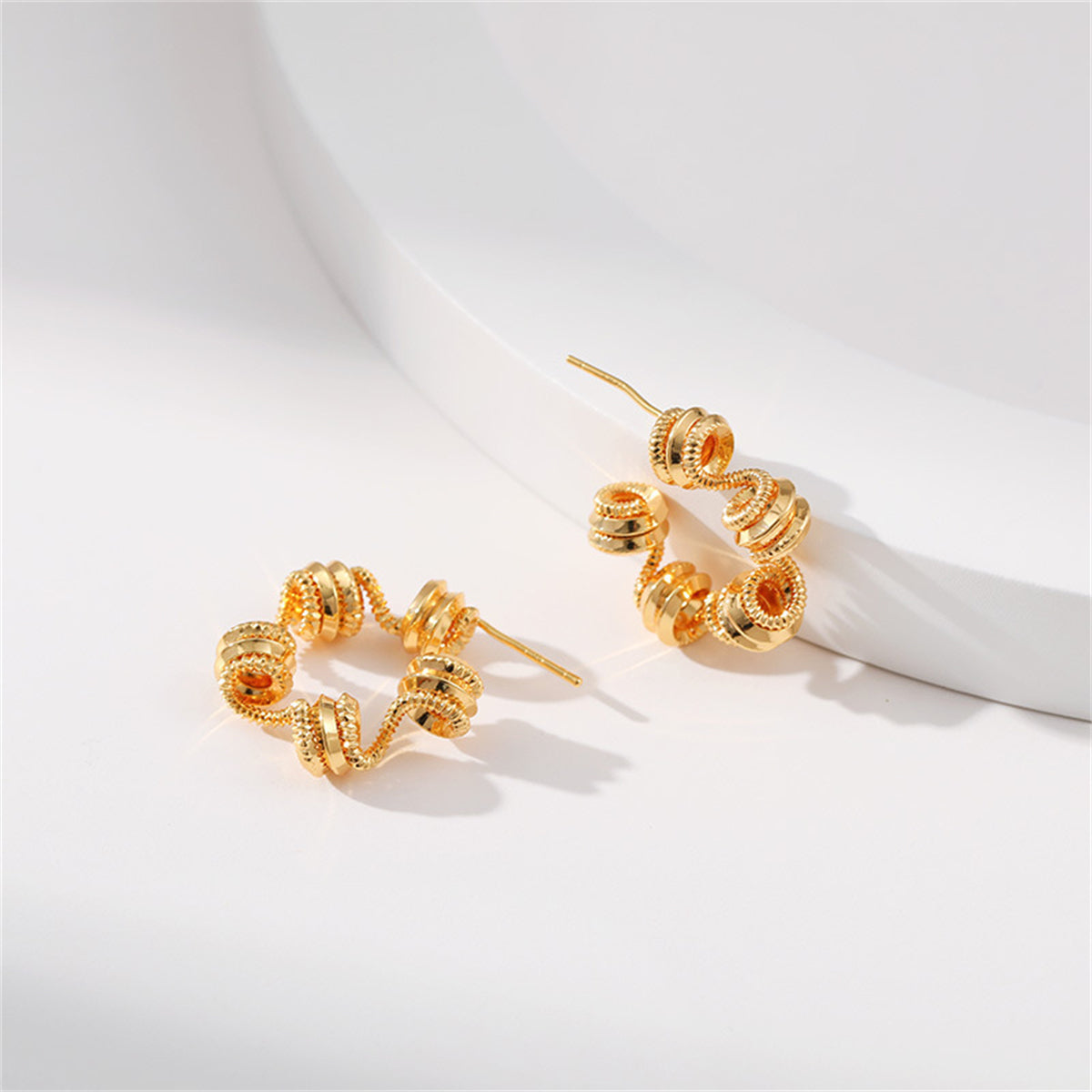 18K Gold-Plated Spring Star Huggie Earrings