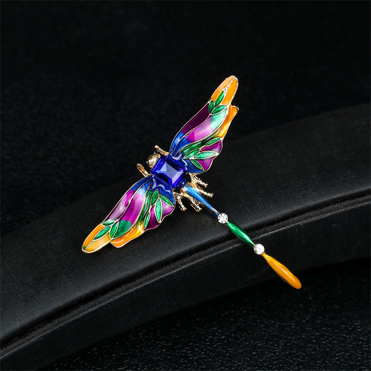 Cubic Zirconia & Crystal Dragonfly Brooch