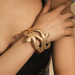 18K Gold-Plated Snake Cuff