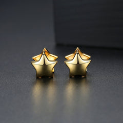 18K Gold-Plated Star Huggie Earrings