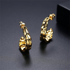 18K Gold-Plated Floral Hoop Earrings