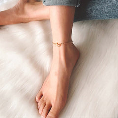 18K Gold-Plated Anchor Charm Anklet