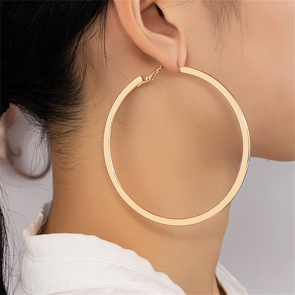 18K Gold-Plated Thin Hoop Earring