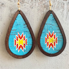 Aqua & Wood 18K Gold-Plated Geometric Drop Earrings