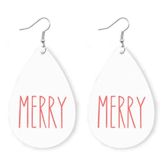 White & Silver-Plated 'Merry' Drop Earrings