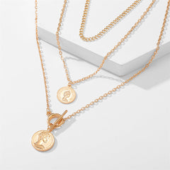 Beautiful 18K gold-plated necklace showcasing a coin charm, perfect for making a statement in any jewelry ensemble.