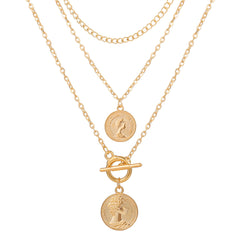 Stunning 18K gold-plated necklace with a unique coin charm, ideal for elevating your jewelry collection effortlessly.