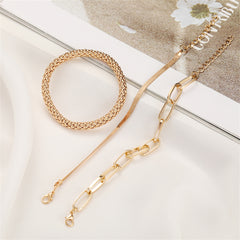 18K Gold-Plated Snake Chain Bracelet Set