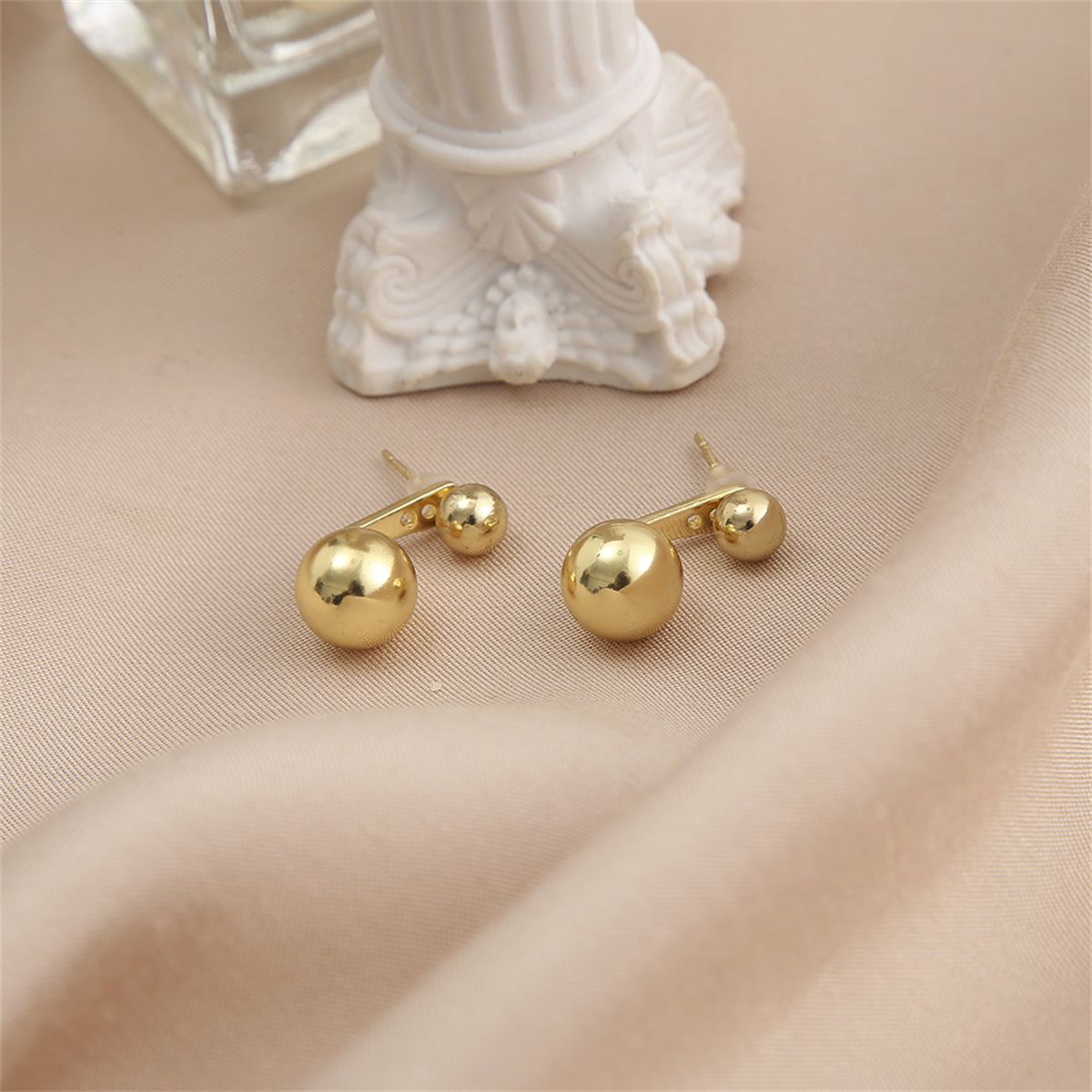 18K Gold-Plated Ball Ear Jackets