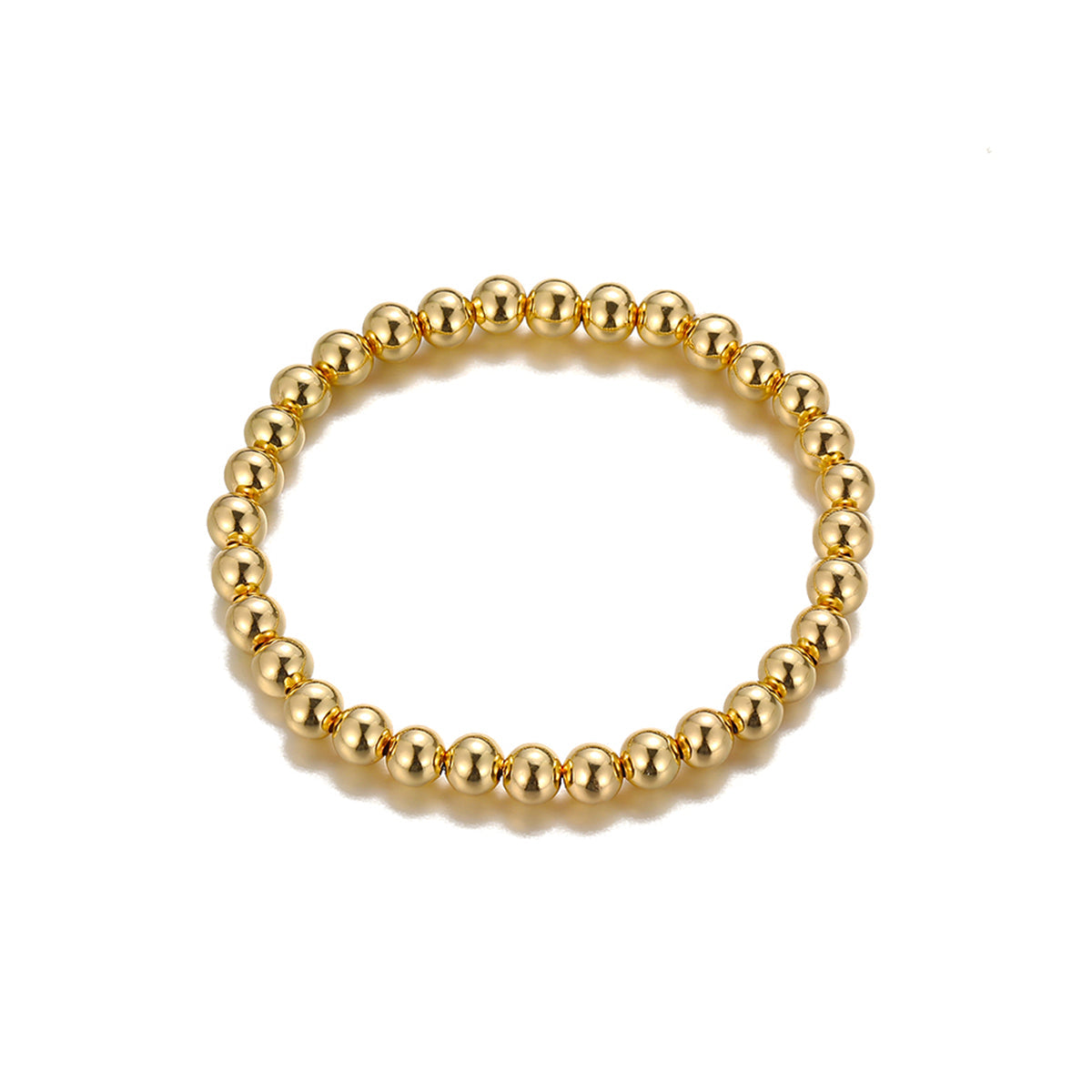 18K Gold-Plated Bead Stretch Bracelet