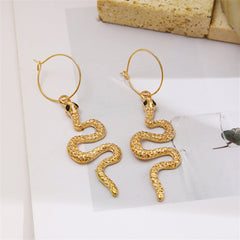 18K Gold-Plated Snake Drop Earrings