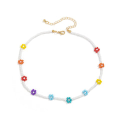 Multicolor Howlite & Pearl 18K Gold-Plated Floral Choker Necklace