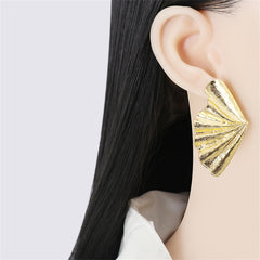 18K Gold-Plated Fan Stud Earring