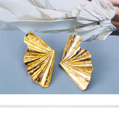 18K Gold-Plated Fan Stud Earring